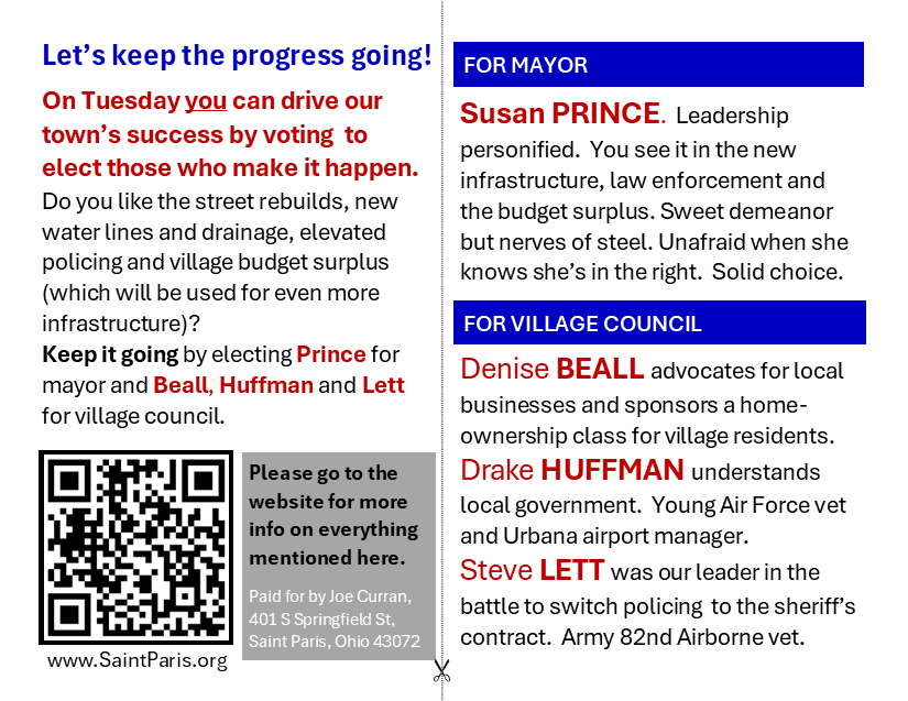 Election card mailer